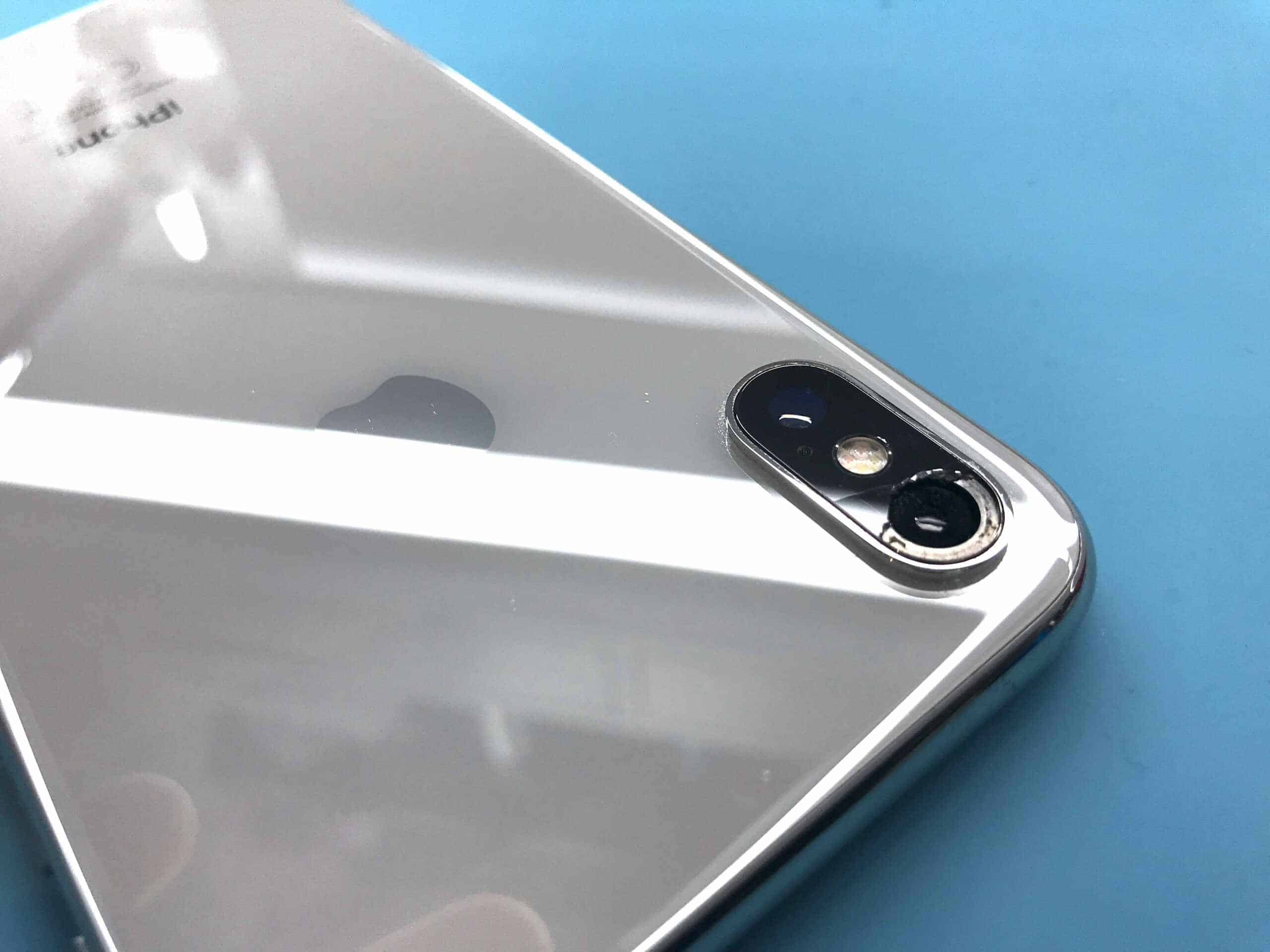 iPhone X back camera lens broken and removing process